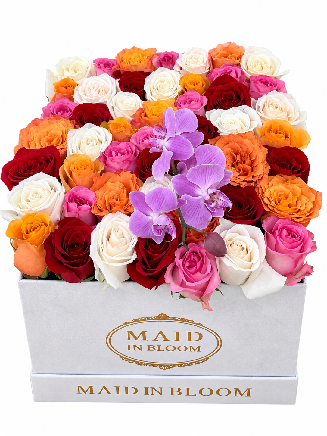 Sophisticated Orchid Square Box