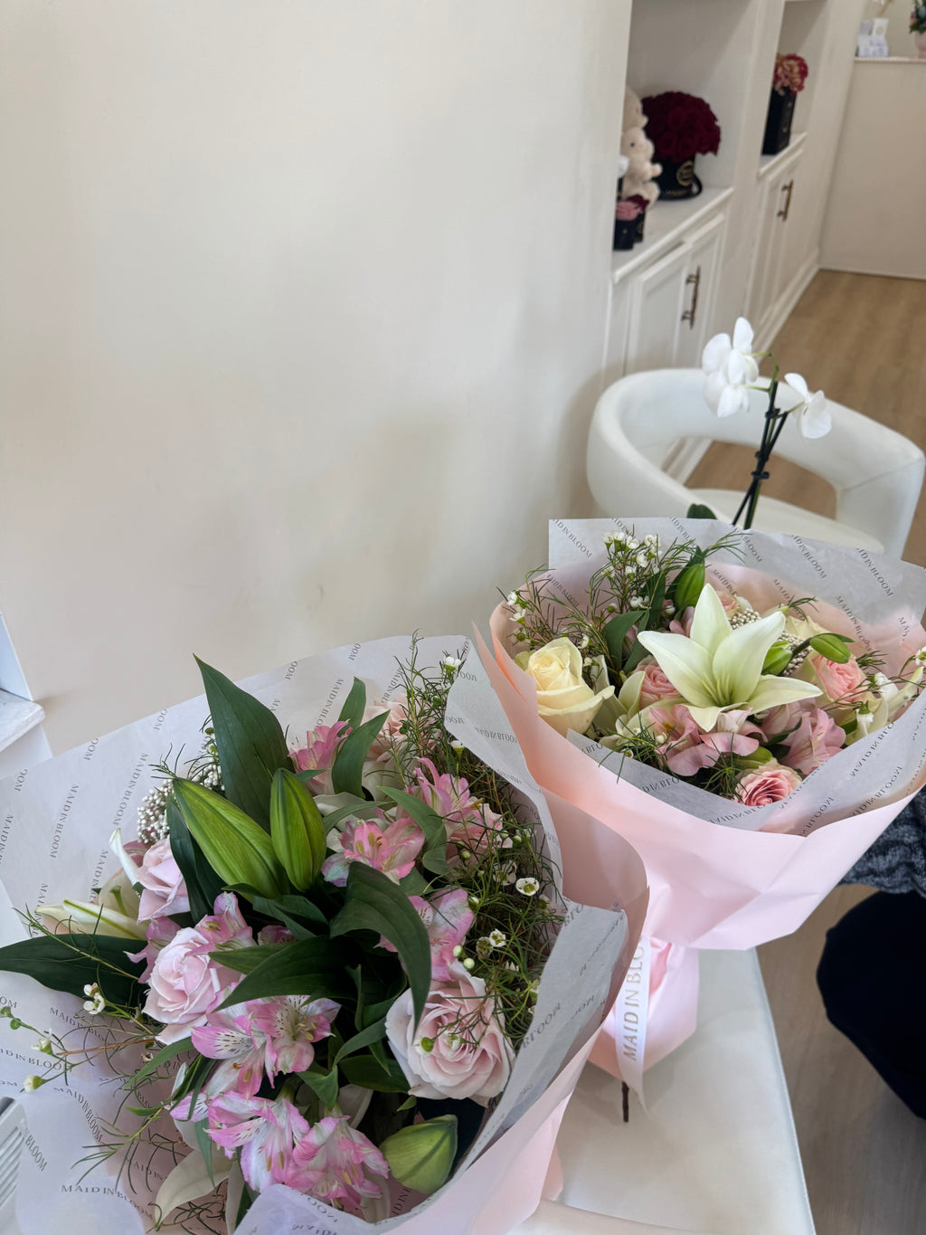 Soft Embrace Rose & Lily Bouquet