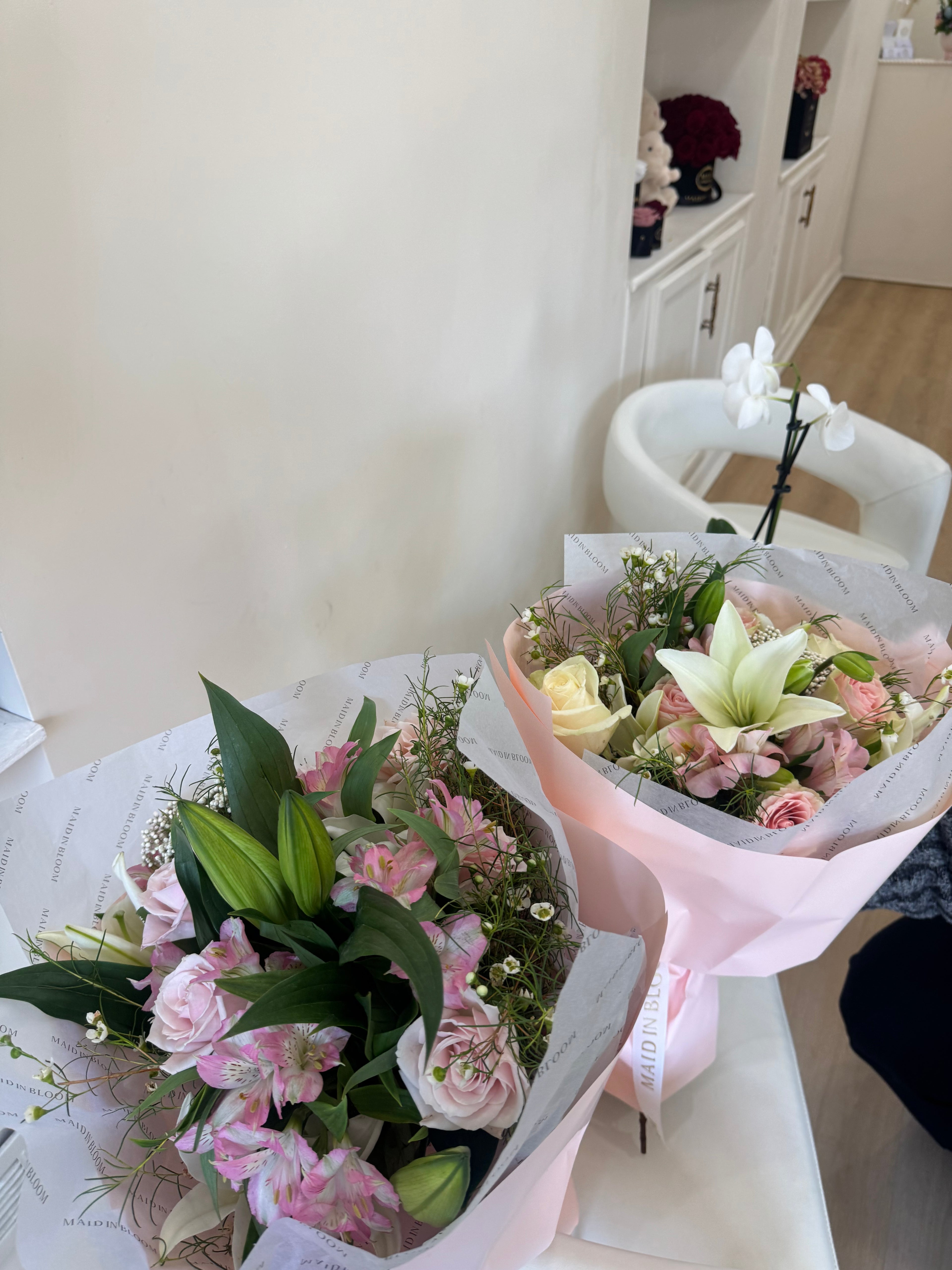 Soft Embrace Rose & Lily Bouquet