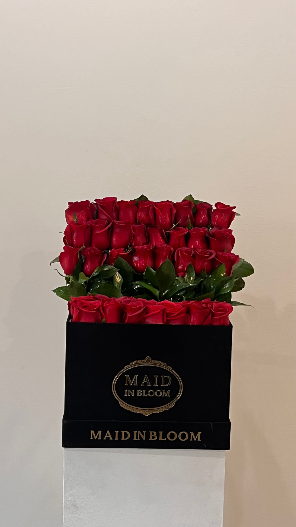 Romantic Cascade Rose Box Arrangement