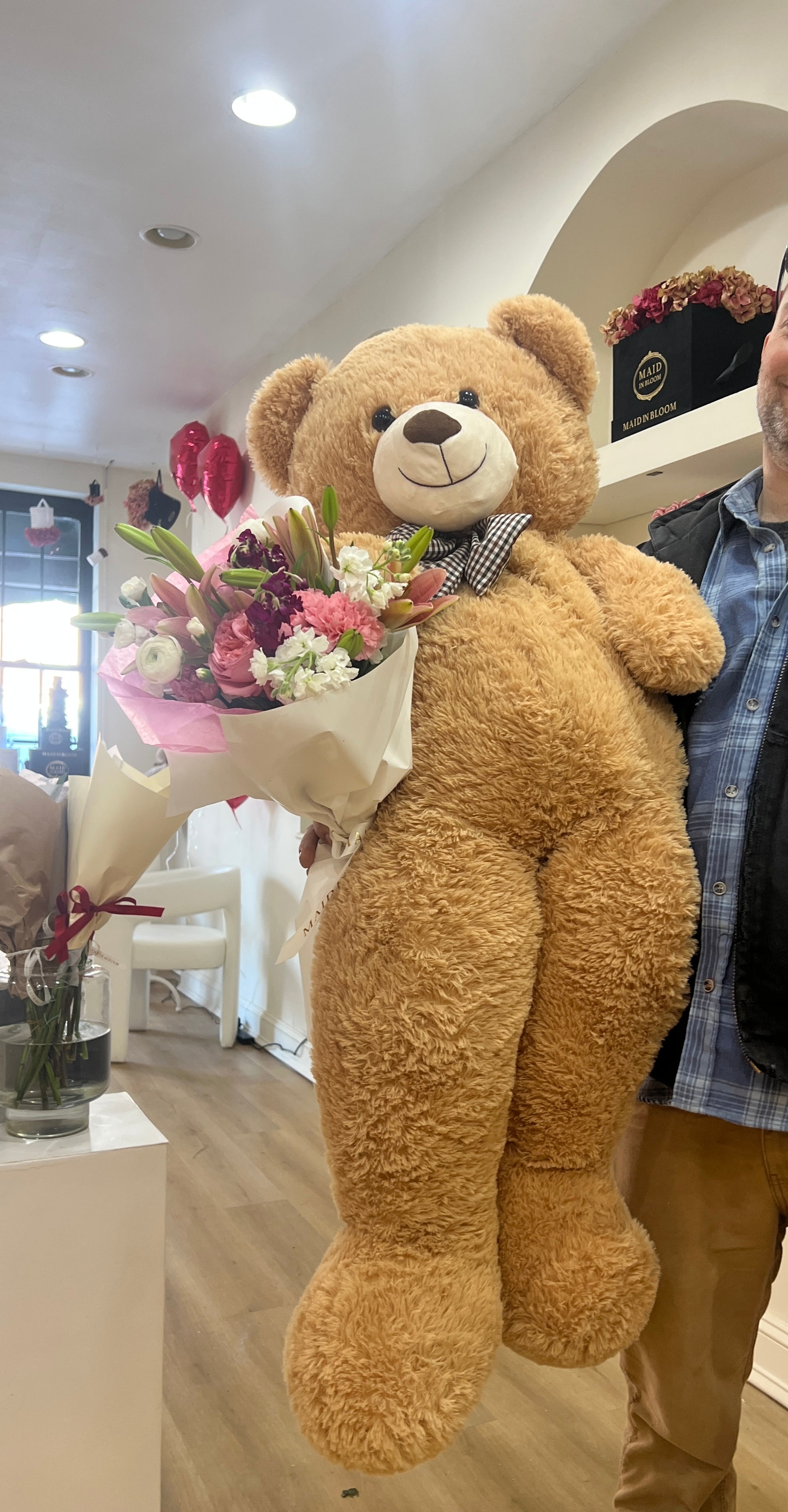 47” Teddy Bear – Maid in Bloom