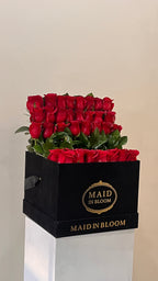 Romantic Cascade Rose Box Arrangement