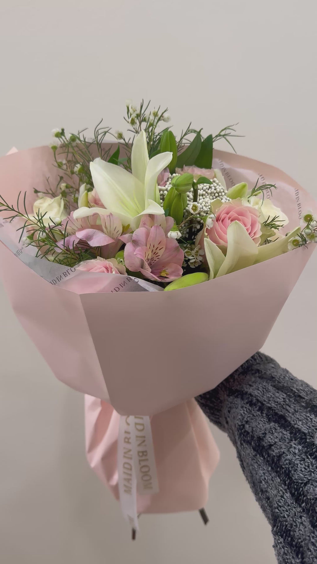 Soft Embrace Rose & Lily Bouquet