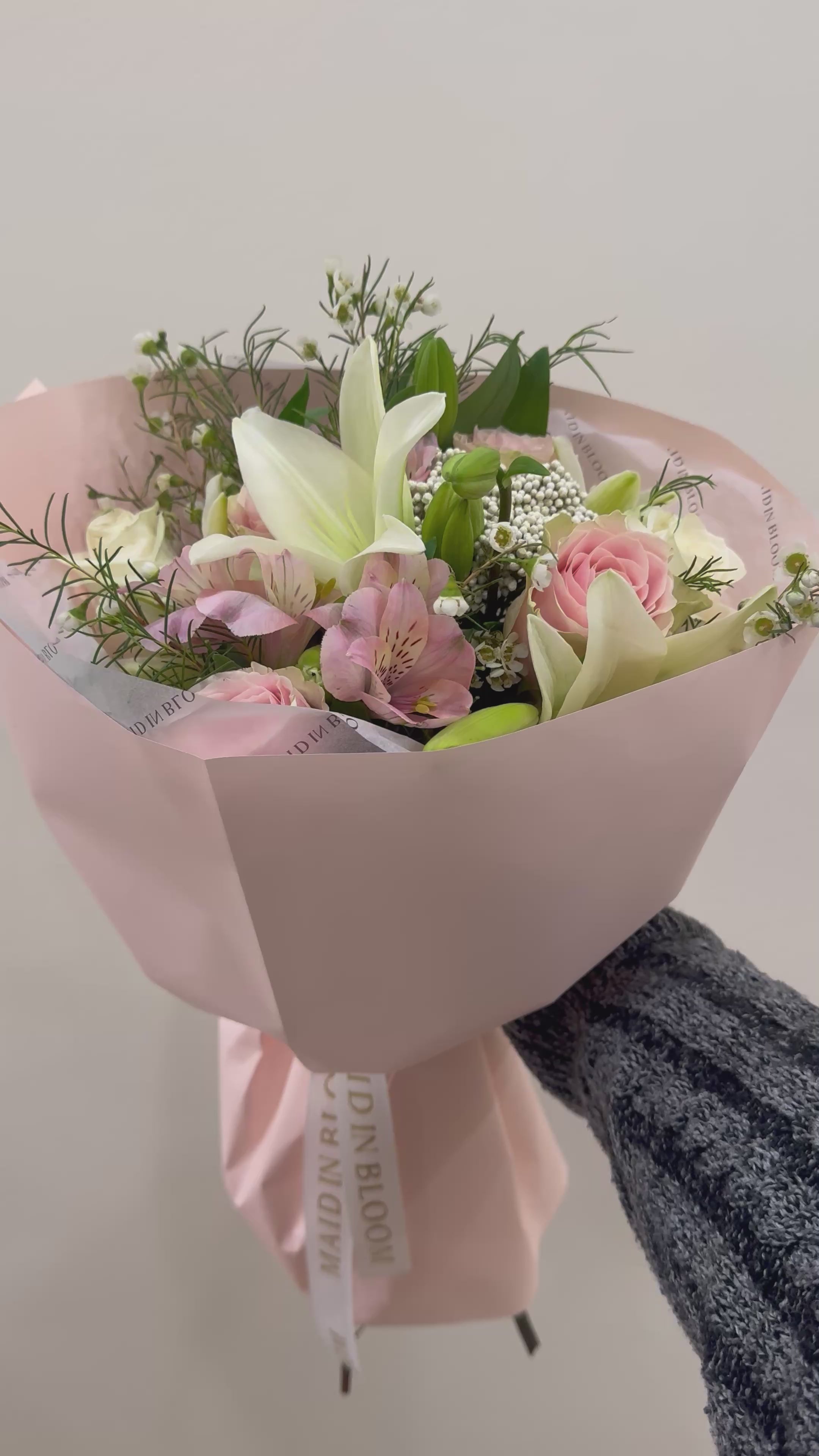 Soft Embrace Rose & Lily Bouquet